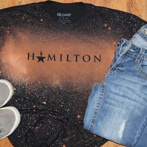 Hamilton American Musical bleached T shirt, Kids and Adults, Broadway Musical Birthday Gift