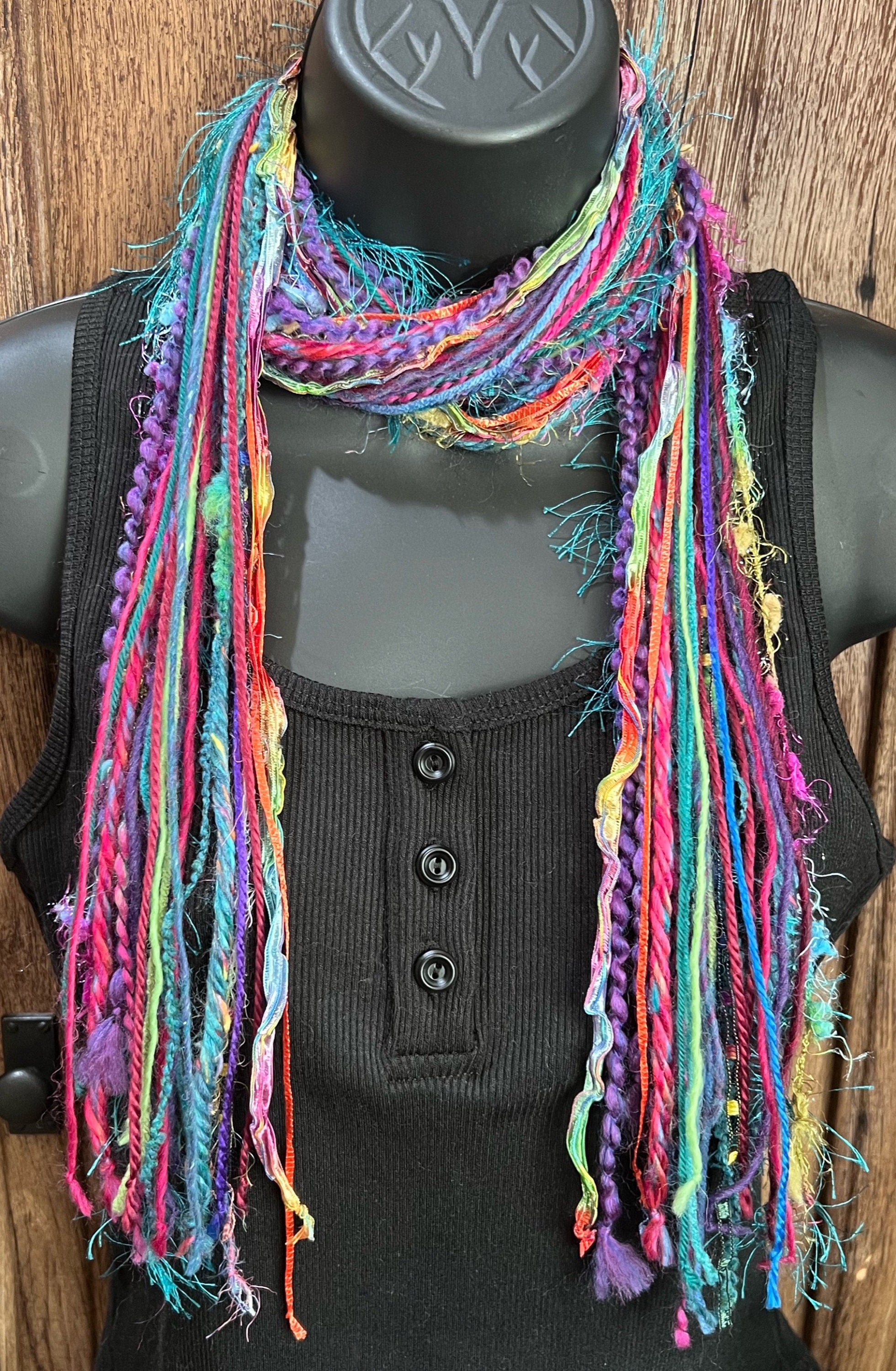 Bright Colors Skinny Scarf Boho Fashion Accessory - Etsy