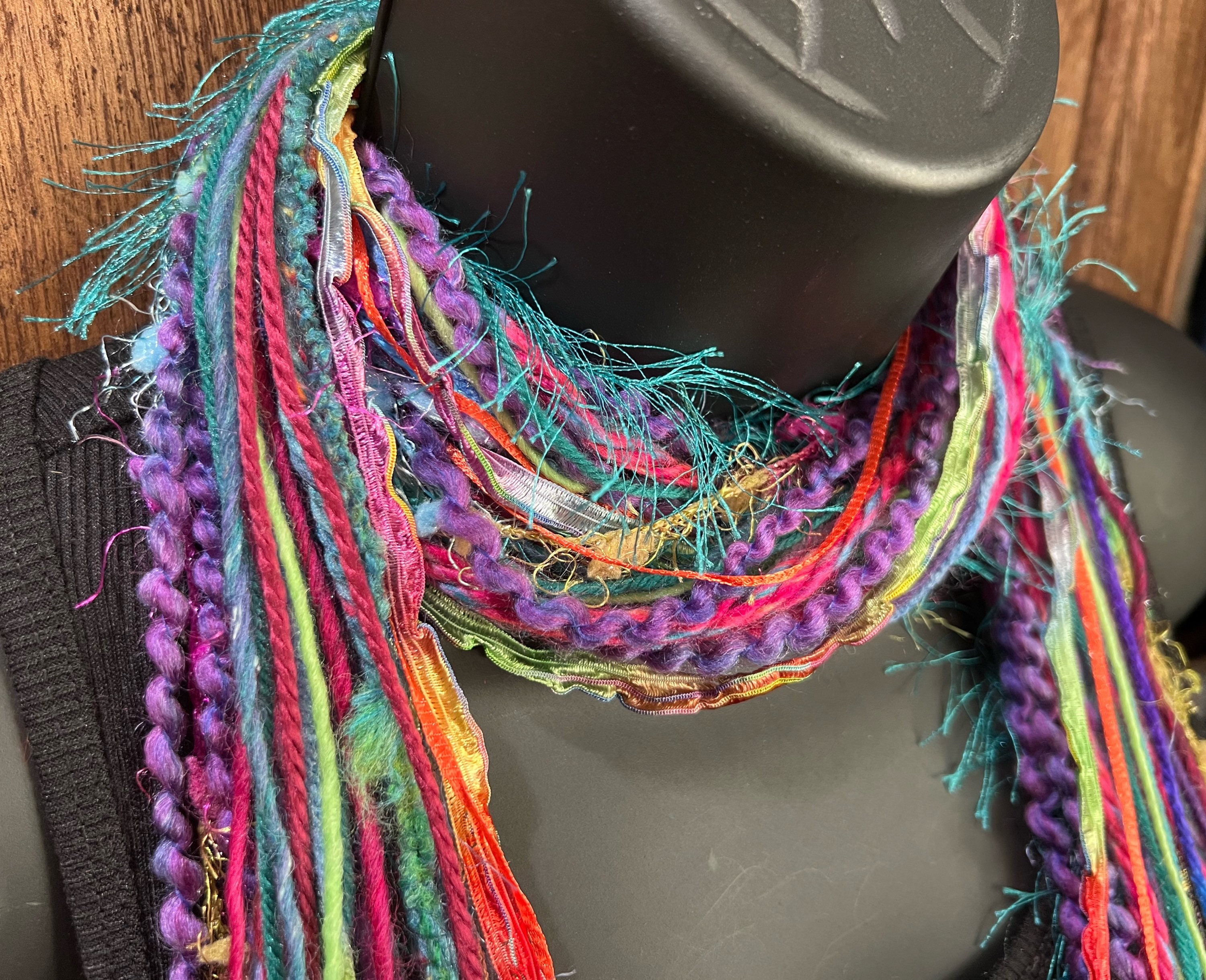 Bright Colors Skinny Scarf Boho Fashion Accessory - Etsy