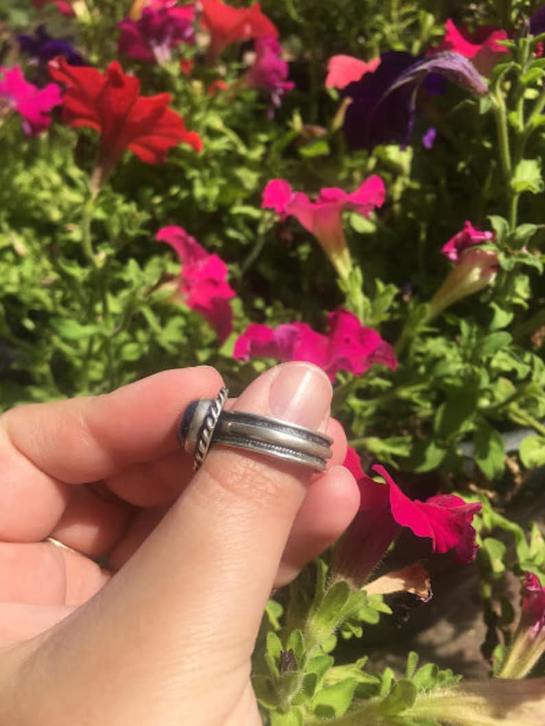 Handmade Blue Kyanite Ring Set in .925 Sterling Silver