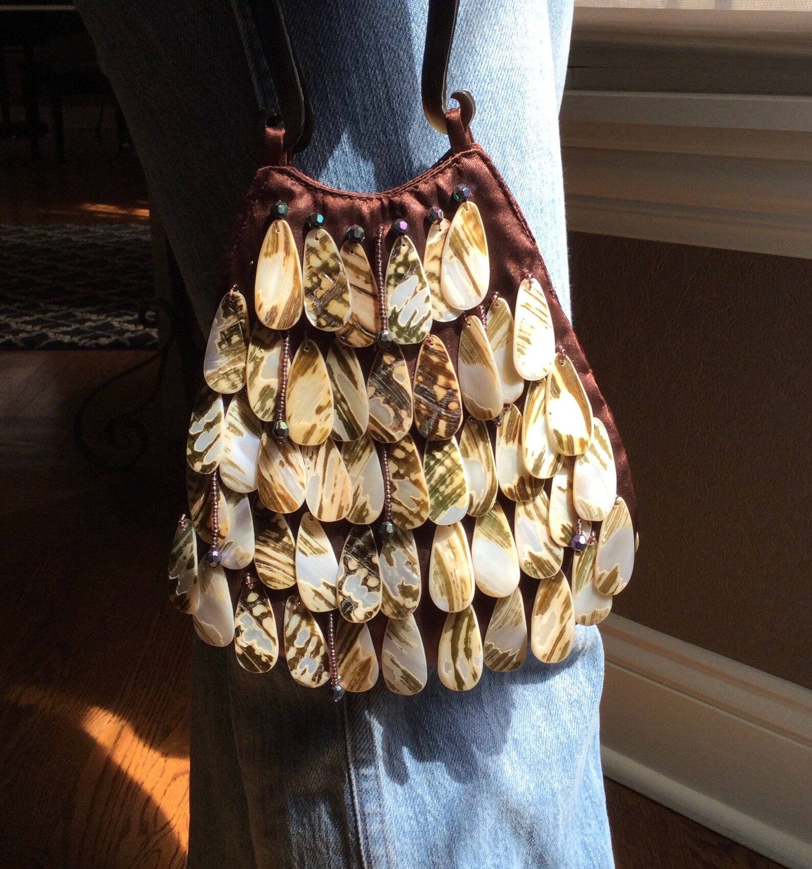 Vintage Handmade SeaShell Purse Etsy