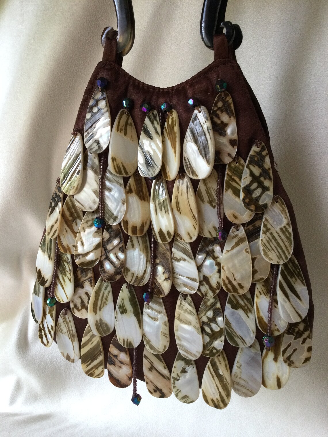 Vintage Handmade SeaShell Purse Etsy