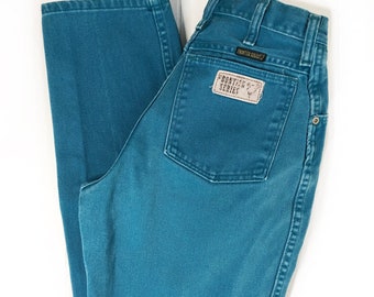 teal jeans