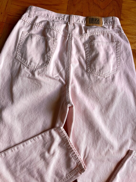 80’s 90’s baby pastel pink lightweight jeans by Li