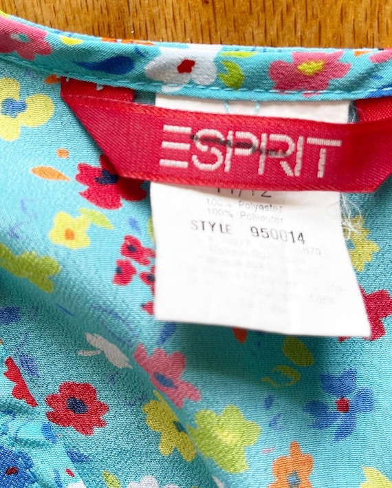 90’s bright floral mini babydoll dress by ESPRIT,… - image 7