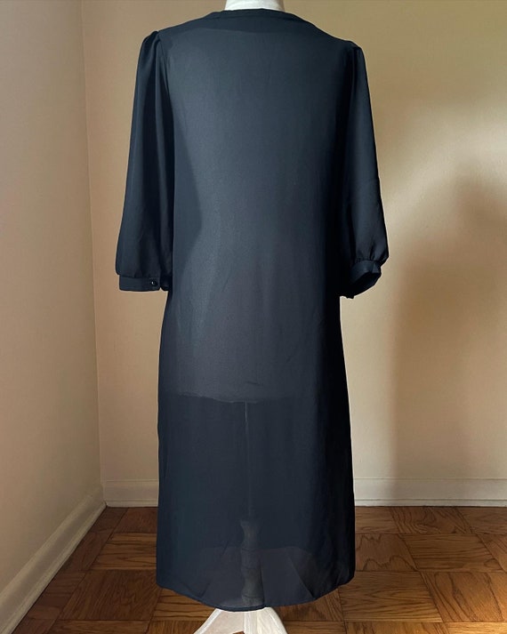 60’s black sheer midi dress by Oops California, S… - image 3