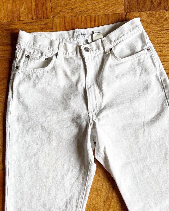 90’s white Calvin Klein jeans, 30” waist - image 4