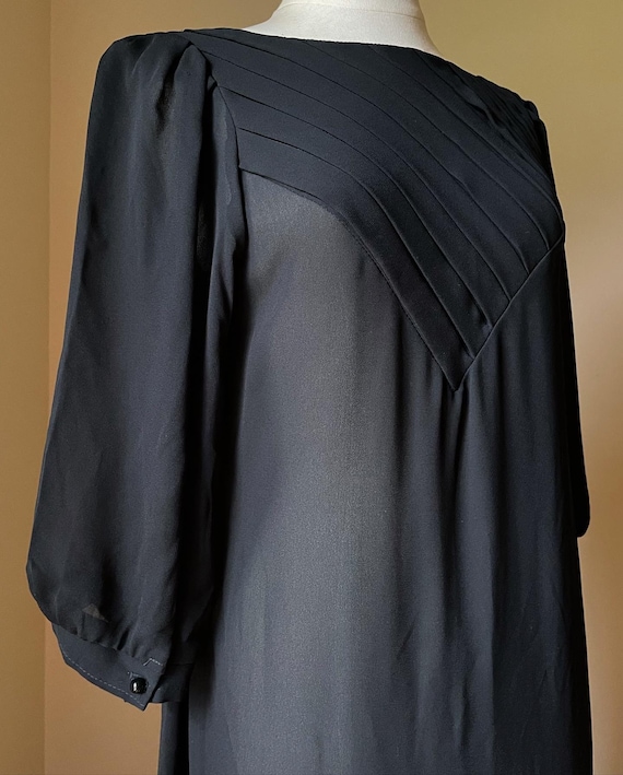 60’s black sheer midi dress by Oops California, S… - image 2