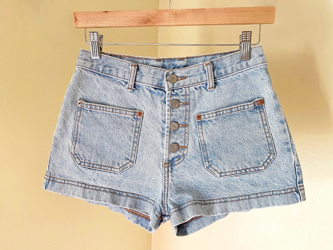 90s Y2K Light Wash Blue Jean Hot Pants by BONGO Juniors 5 Etsy