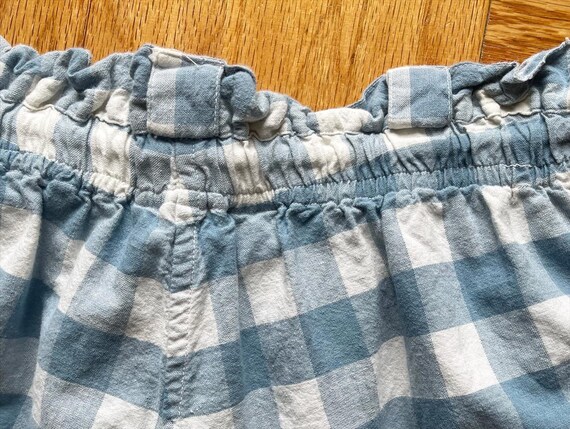 80’s baby blue & white gingham cotton shorts by K… - image 6