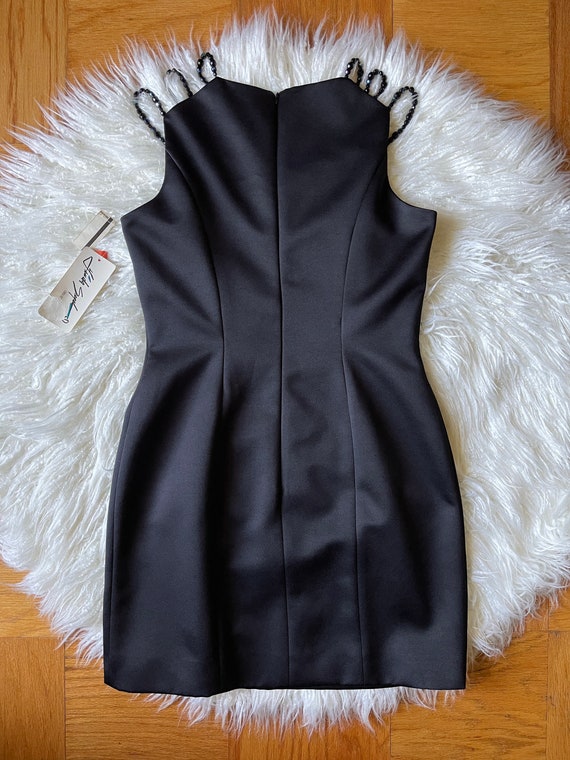 vintage 90’s deadstock black mini cocktail dress … - image 3