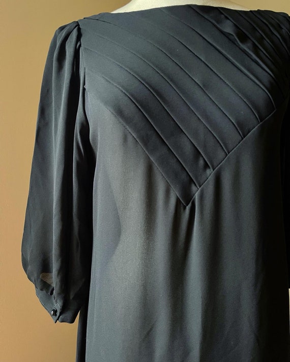 60’s black sheer midi dress by Oops California, S… - image 7
