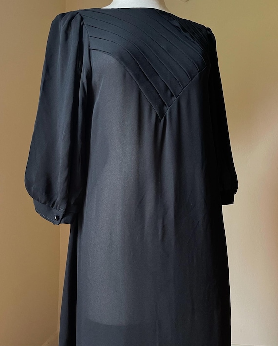 60’s black sheer midi dress by Oops California, S… - image 5