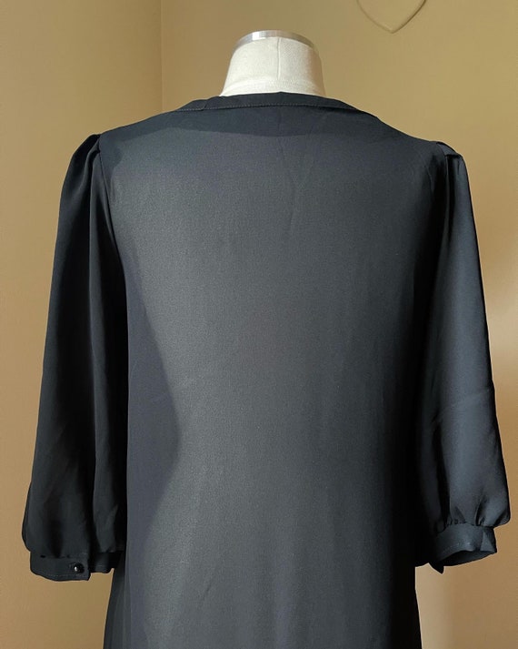 60’s black sheer midi dress by Oops California, S… - image 8