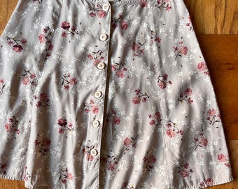 90’s vintage floral rayon mini skirt from Express 24” waist