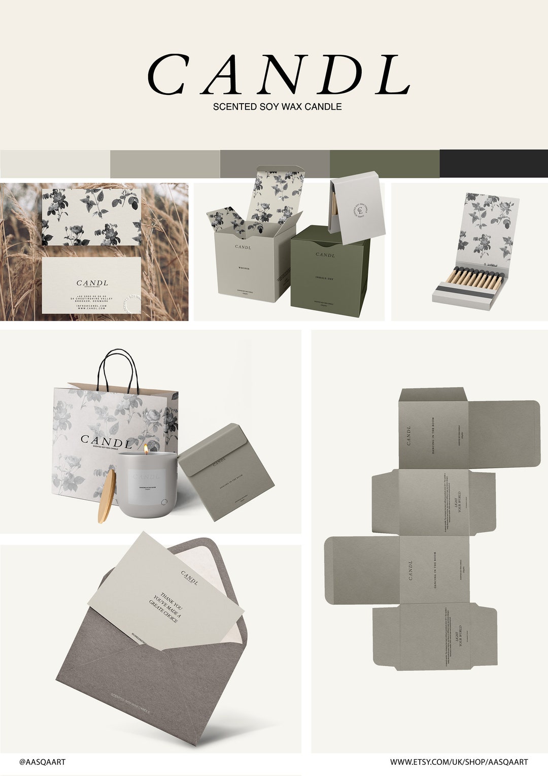 Custom Label, Storage Box Labels, Packaging Design, Minimalist Product