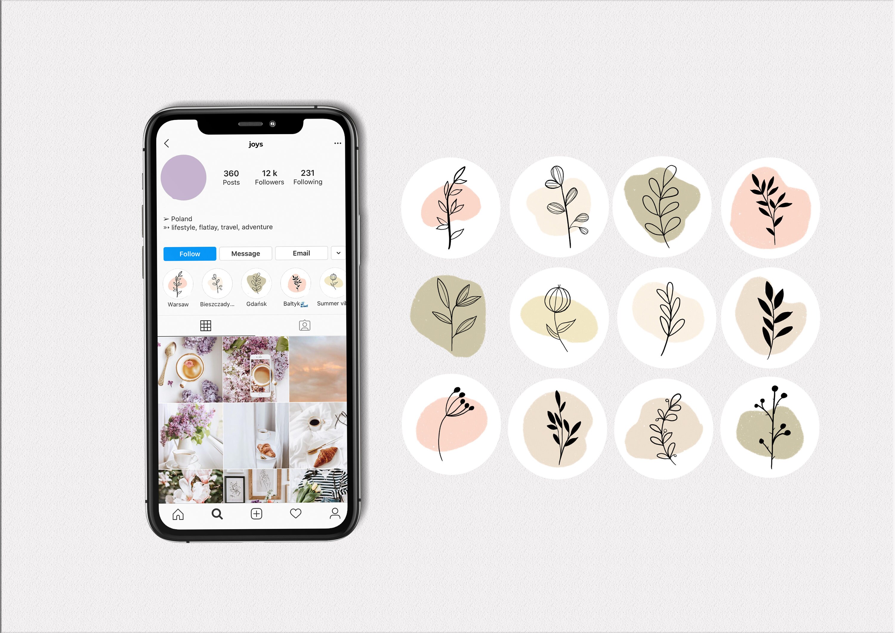 Instagram Stories Highlights Covers Nature Cure Etsy