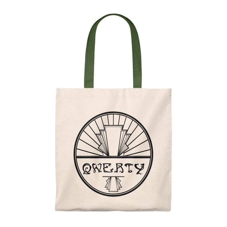 Eco Friendly Computer Programming Nerd Art Nouveau| 100/% Cotton Tote Bag Qwerty Coding Vintage