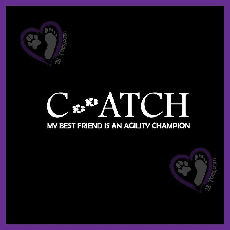 C-ATCH / CATCH Sticker: Dog Agility Vinyl Sticker. Customization ...