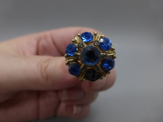 Blue Rhinestone Earrings - image 3
