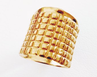 Big statement ring, 24k gold plated,rings gift for her