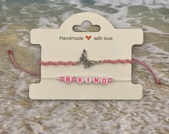 Dolly Inspired Butterfly B-KIND Beaded Bracelet Set