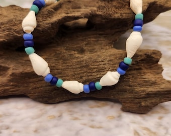 Seashell Seed Bead Beach Bracelet