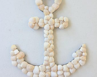 Seashell Anchor Wall Decor, Coastal Beach House