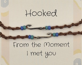 Couples Fishing Hook Nautical Adjustable Bracelet
