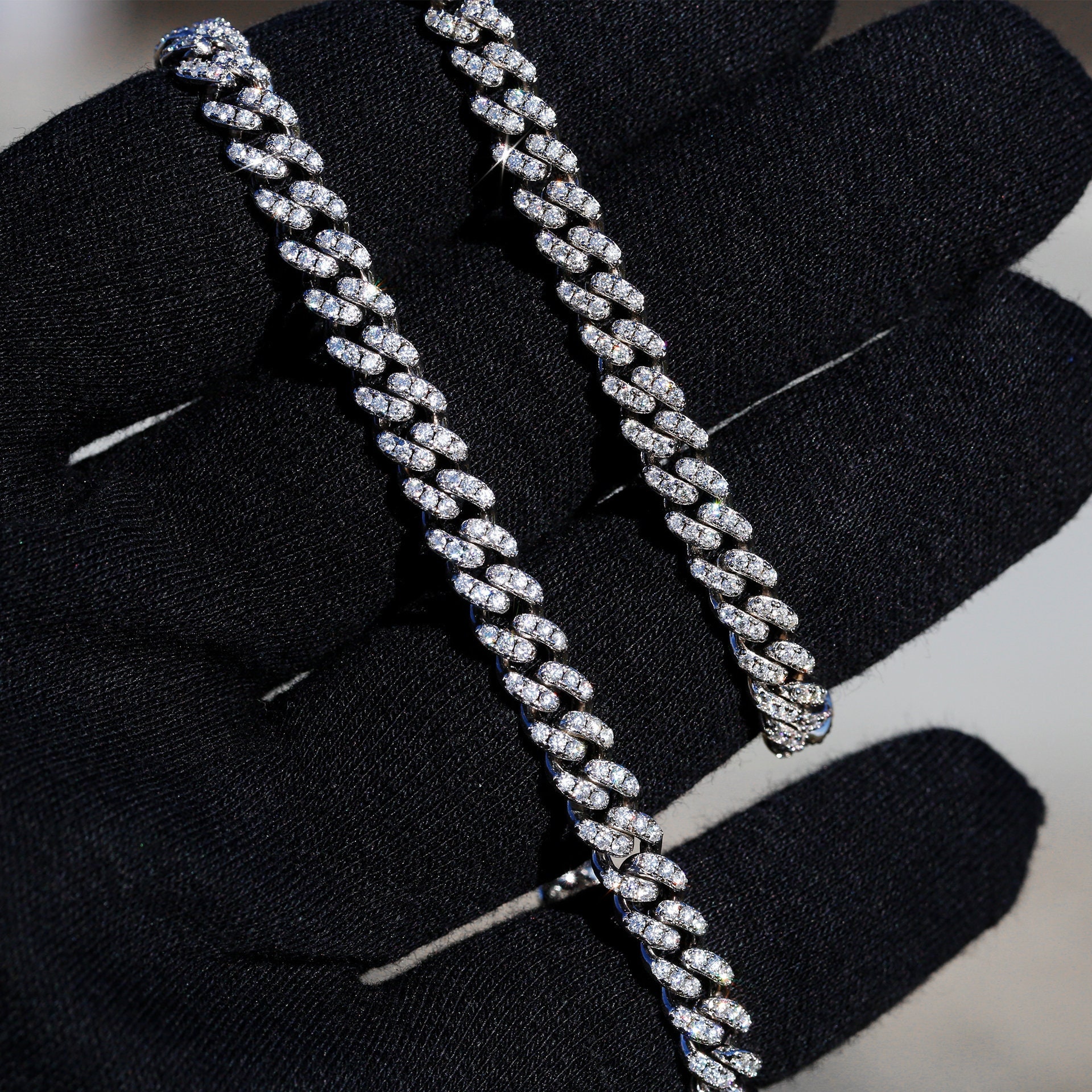 Moissanite cuban chain - Etsy 日本 Moissanite cuban chain - Etsy 日本