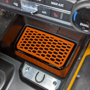 Console Storage Pocket Inlay Badge - Hexagons - Fits 2021+ Bronco® - Multiple Colors Available