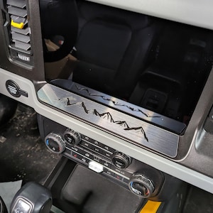 Mountain Range Screen Sill Badge - Fits 2021+ Bronco® 12&quot; Display Only - Multiple Colors Available