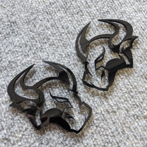 Bull Icon Badges - Pair