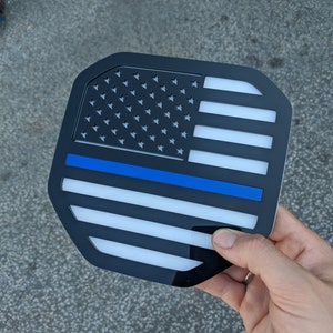 American Flag Badge - Fits 2019-2020 Dodge® Ram® Tailgate -1500, 2500, 3500 - with Thin Blue Line