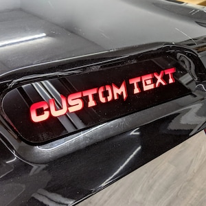Custom Text LED Hood Badges - Fits 2019-2023 Ram 1500®
