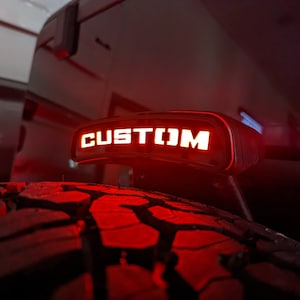 Third Brake Light Overlay Emblem - Custom Text - Fits 2021 + Bronco - Black