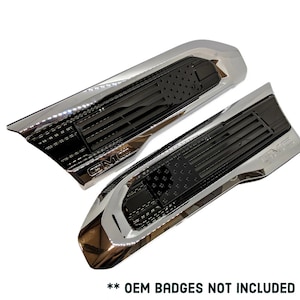 American Flag Badge Inserts - Fits 2020 GMC 2500, 3500 HD