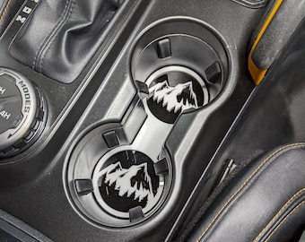 Mountains Cupholder Insert -Fits 2021 + Bronco - Automatic Transmission - Multiple Colors Available
