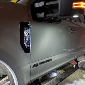 LED Constitution Fender Badge Set - Fits 2017-2021 Ford® F250®, F350®, F450® - Black
