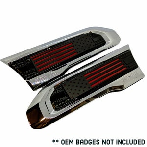 American Flag Badge Inserts - Fits 2020 GMC 2500, 3500 HD