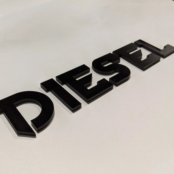 Diesel Badge Bold Font One Layer Black Pair UK