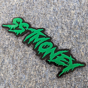 Badge de véhicule avec texte personnalisé - police anti-goutte - double couche