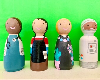 Community Helpers Peg Dolls