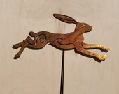 Rustic Rabbit Garden Stake