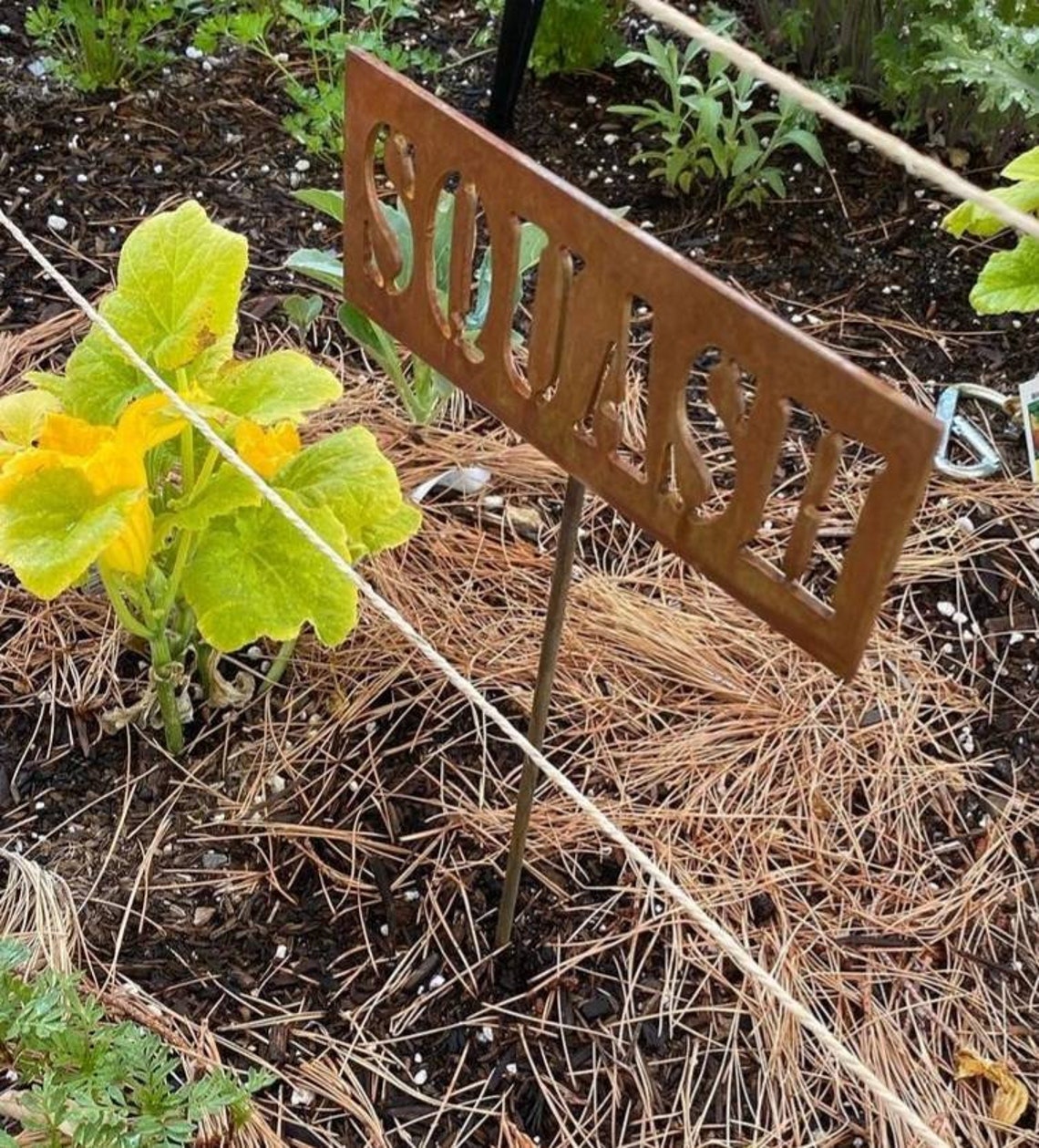 Rustic Metal Garden Stakes Etsy