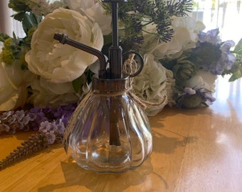 Clear Glass Vintage Style Plant Mister - Perfect for Watering Orchids, Succulents & Cacti