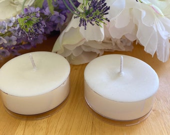 EXTRA EXTRA LARGE (55g) Highly Fragranced Soy Wax Tea Lights (6) with a burn time of 10+ hours - Choice of Fragrance of up to 30+ Fragrances