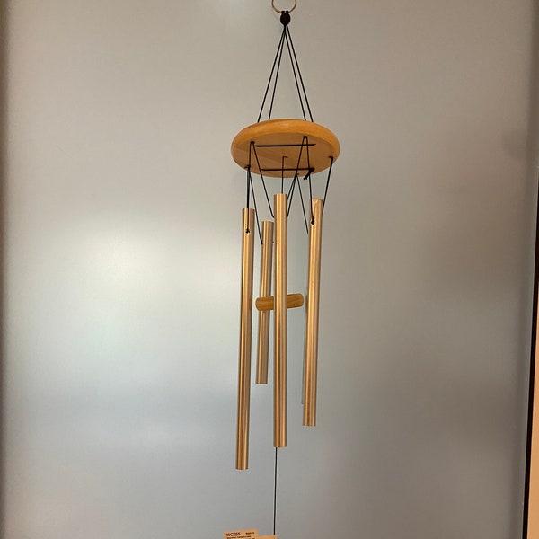 Carillon à vent en bois avec tubes métalliques (58 cm)