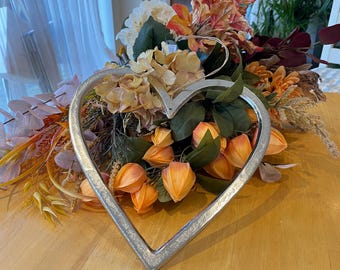 Corazón colgante de aluminio extragrande: adorno moderno (30 cm)