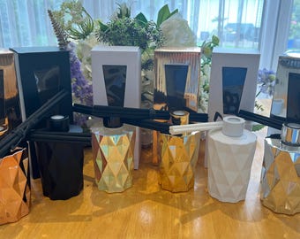Unique Reed Diffuser: choice of colour and fragrance. Vegan and Paraben Free